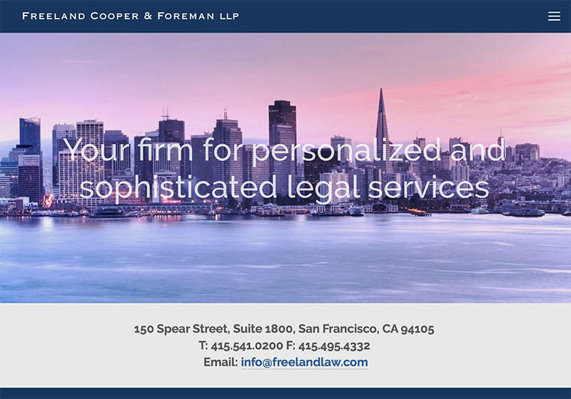 Freeland, Cooper & Foreman LLP website